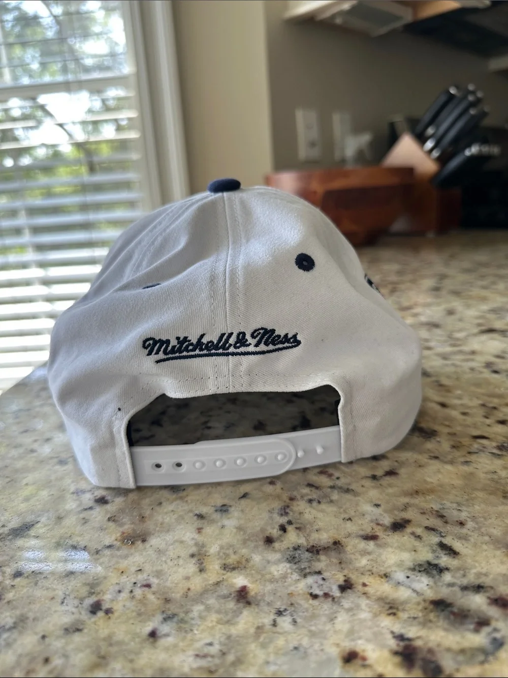 Mitchell & Ness Detroit Tigers Two-Tone Navy and White Snapback Hat